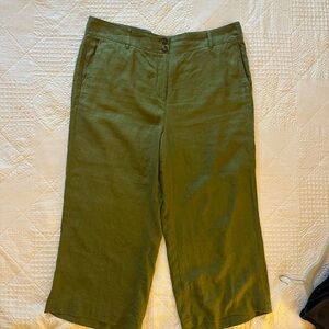 Boden green linen pants | Size 20/22
